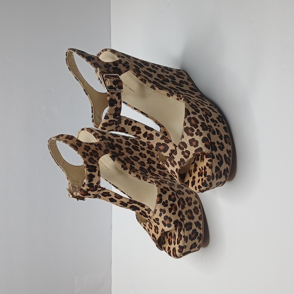 INC‎ International Concepts leopard print wedge sandals
